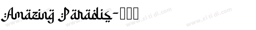Amazing Paradis字体转换